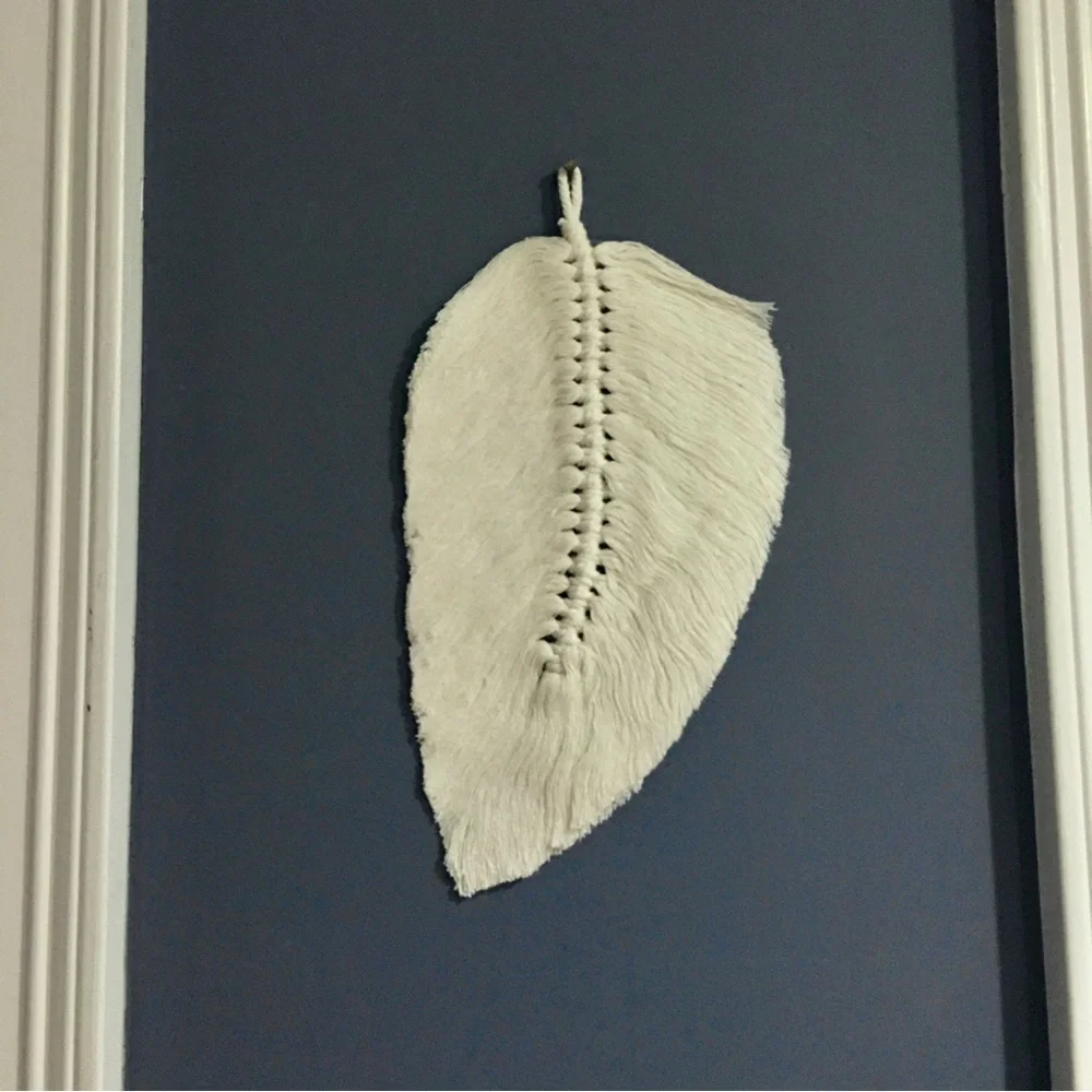 Bohemian, Macrame, Leaf Wall Home Decor, Ivory